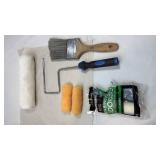 Paint Tool and Supply Set with Metal Paint Tray