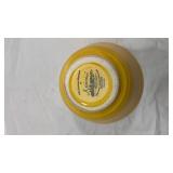 Yellow Glass Mixing Bowl with Ribbed Design