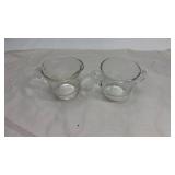 Clear Glass Creamer Set