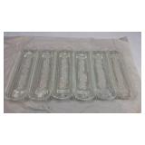Set of 6 Clear Glass Corn on the Cob Holders