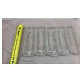 Set of 6 Clear Glass Corn on the Cob Holders