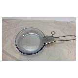 vintage Pyrex Flameware 7" glass skillet