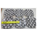 Black and White Geometric Pattern Dinner Plates Set