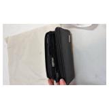 Mossimo Black Leather Multi-Card Wallet with Zebra Print Case