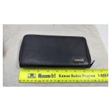 Mossimo Black Leather Multi-Card Wallet with Zebra Print Case