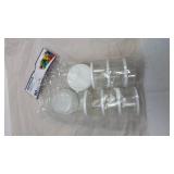 White Plastic   Pitcher with Lid and Extra Cups Set