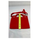 Red Canvas Crossbody Handbag