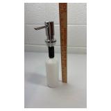 Chrome Kitchen Soap Dispenser with Frosted Bottle