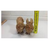 Decorative Wood Chip Bird Figurines
