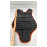 Baseball Chest Protector with Orange Trim