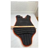 Baseball Chest Protector with Orange Trim