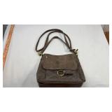 Brown Leather Hobo Shoulder Bag