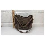Brown Leather Hobo Shoulder Bag