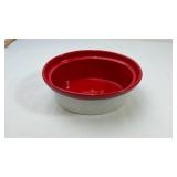 Red and White Ceramic Bowl