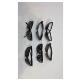 Lot of 6 Black Sports Sunglasses