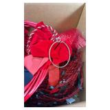 Red Holiday Wreath with Velvet Bows