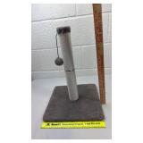 Gray Cat Scratching Post with Dangling Toy