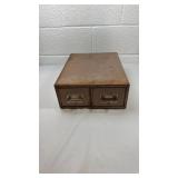 Metal 2-Drawer Card File Cabinet