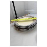 Ceramic Dinnerware Set with Blue and Red Stripes