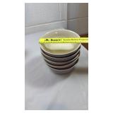 Ceramic Dinnerware Set with Blue and Red Stripes