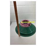 Revolving Christmas Tree Stand - Green and Pink