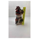 Decorative Plaid Snowman Figure