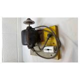 Electric Motor on Yellow Wood Mount