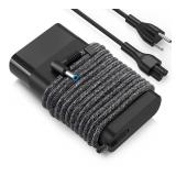 New Slim 65W Laptop Charger for HP Envy x360 Charger,Spectre x360 13-4193nr 15t-ap000,Pavilion X360,ProBook X360 11 450 650 640 G1 G2 G3 G4 G5 G6 G7,EliteBook Stream Blue Tip Power Supply Cord - Retai