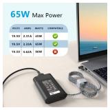 New Slim 65W Laptop Charger for HP Envy x360 Charger,Spectre x360 13-4193nr 15t-ap000,Pavilion X360,ProBook X360 11 450 650 640 G1 G2 G3 G4 G5 G6 G7,EliteBook Stream Blue Tip Power Supply Cord - Retai