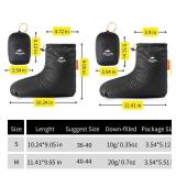 Naturehike Ultralight Winter Goose Down Booties, Camping Warm & Cozy Down Sleeping Socks for Men & Women, Down Filled Slipper Boots with Storage Bag (S, Goose Down-Brown) - Retail: $36