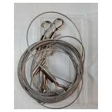 4PCS Adjustable Picture Frame ,Mirror Hanging Wire Kit,6.6FT Heavy Duty Stainless Steel Rope for Hanging Pictures,Mirrors,Light Lamp,Billboards,Basket,Flowerpot,Hold Up to 66lbs - Retail: $10