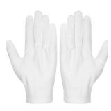 Cotton Gloves, Selizo 3 Pairs White Cotton Gloves Gloves for Women Men Eczema Dry Hands Moisturizing Serving Archival Cleaning Jewelry Silver Inspection - Retail: $6