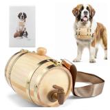 3 Pcs St Bernard Rescue Barrel Collar Set Include 1/2 Liter Saint Bernard Barrel Collar, Adjustable Hoops and Dog Stickers for Pet Medium and Large Dogs - Retail: $39