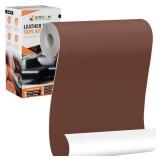 Leather Repair Tape, 4.7x63 inch Leather Patches for Furniture, Self Adhesive Leather Repair Patch for Sofas, Couches, Leather Covers, Seats, Chairs, Vinyl Repair Tape Dark Brown-Fine Grain - Retail: 