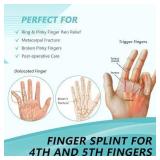 Pinky Finger Splint, Boxer Fracture Splint, 4th & 5th Metacarpal Brace, Hand Splint for Broken Finger, Trigger Finger Brace, Adjustable 2 Finger Brace for Arthritis, Tendonitis, Mallet Finger(XS) - Re