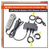 A1 Lift Chair Prong Hand Control Remote with USB 6 Function Keys 5 Pin(Male Plug) and Junction Box Replacement for Catnapper for Okin for Mulin for Dewert for Limoss for Kaidi - Retail: $64