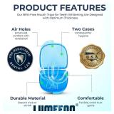 Moldable Teeth Whitening Trays for Gel Customizable Dental Mouth Guards - Compatible with Opalescence and All Gels - 4 Trays & 2 Storage Cases Thin, Trimmable, BPA-Free - Retail: $10