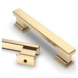 10 Pack 3.75 Inch(96mm) Brushed Brass Kitchen Cabinet Handles, Cabinet Pulls Kitchen Cabinet Hardware for Cupboard Drawer Pulls - Retail: $41