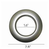 Wonderful 1-9/16-Inch Inner Diameter Plastic Curtain Grommets 50-Pack (Silver) - Retail: $19
