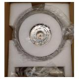 Glass Pendant Light Kitchen Island,11.8 Farmhouse Brushed Nickel Pendant Lighting with Clear Glass Shade, Modern Pendant Light Fixture for Kitchen Sink Dining Room Hallway Entryway - Retail: $130"