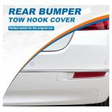 Rear Bumper Tow Hook Cover Fit for BMW 5-Series F10 Modern/Luxury 528i 535d 535i 550i Sedan 2014 2015 2016 Towing Eye Cap 51127332777 (Sapphire Black, Right Passenger Side)  - Retail: $19
