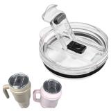 Replacement Lids Compatible With Reduce Tumbler (Fits 3.66in (93mm) Rim Only), BPA-Free Splash Resistant Transparent Cup Lid Replacement for Reduce Tumbler Covers, Easy to Clean - Retail: $8
