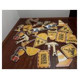 24 Pieces Construction Christmas Ornaments with Rope Trucks Excavator Hanging Wood Signs Truck Cutouts Traffic Zone Wood Xmas Decoration for Xmas Tree Home Decor - Retail: $6