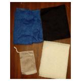 3 Pieces African Bath Sponge African Net Long Net Bath Sponge Exfoliating Shower Body Scrubber Back Scrubber Skin Smoother, Great for Daily Use(Blue, Black, Off-White) - Retail: $8