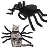 Halloween Spider Costume for Dog Cat, Halloween Pet Costume Halloween Decorations, Spider Decor Halloween Party Supply, Spider Cosplay Costumes with Adjustable Velcro for Small Medium Dogs and Cats - 