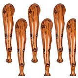 5 Pcs Inflatable Baseball Bat Inflatable Axe Cave Bat Caveman Stick Caveman for Club Cosplay Birthday Party Supplies Halloween Carnival Decoration (Stripe Style,35.4 x 7.9 Inch)