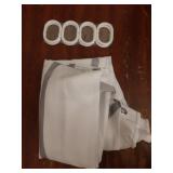 Ombre Grey White Striped Small Shower Curtain for Bathroom 36x72", Geometric Stall RV Shower Curtain Set with Hooks 72 Inches Long Fabric Waterproof Hotel Bath Accessories Machine Washable - Retail: $