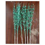 Felice Arts 6 Pack Green Artificial Glitter Berry Stems 15.7 Fake Christmas Picks Decorative Glitter Sticks for Christmas Tree Vase DIY Wreath Crafts Fireplace Decor "