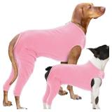 Dog Wound Care Shirt, Dog Leg Sleeve To Stop Licking Rear Leg And Abdomen, Doggy Surgery Suit Female Spay, Doggy Onesie For Surgery Female Male, Pet Surgical Recovery Suit Pet Wound Heal Clothes - Ret