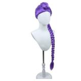 Long Purple Braid Wigs for Girls Women Long Braid Wig Cartoon Movie Halloween Cosplay Costume Anime Wig - Retail: $33
